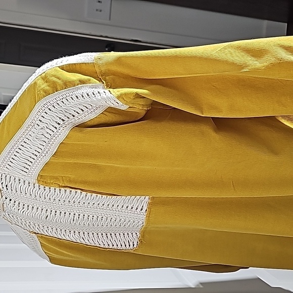 Zara Basic corduroy button down top. Long sleeves.  Size large. Crochet … - Picture 5 of 10